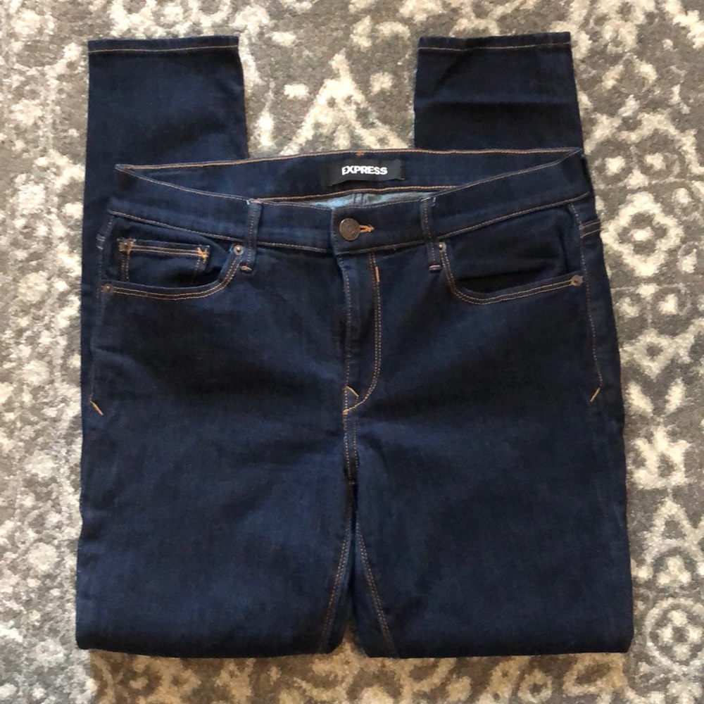 Like New - Express Slim Leg Jeans Dark Denim